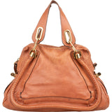 Chloé Brown Leather Paraty Handbag