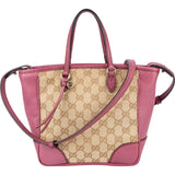 Gucci Monogram GG Canvas Bree Small Tote Crossbody Handbag