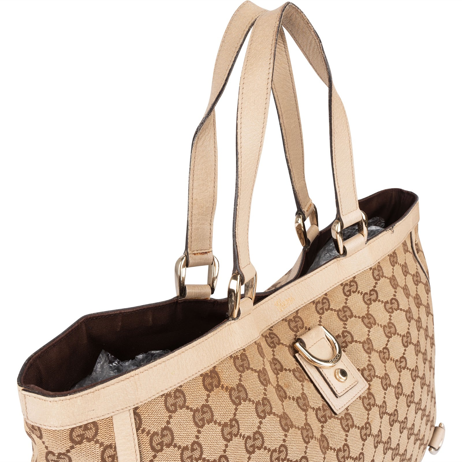 Gucci Monogram GG Canvas Abbey Handbag - vintageandkickz