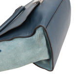 Céline Suede Bicolor Leather Trapeze Handbag