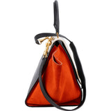 Celine Tricolor Suede Leather Trapeze Handbag