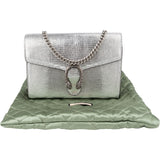 Gucci Lizard-Embossed Metallic Leather Dionysus Wallet On Chain Crossbody Bag