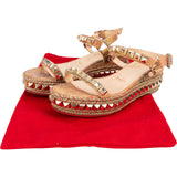 Christian Louboutin Multicolor Braided Studded Cataclou Sandals (35)