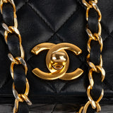 Chanel Quilted Lambskin 24K Gold Single Flap Crossbody Bag