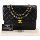 Chanel Quilted Lambskin 24K Double Flap Shoulder Bag