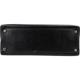 Salvatore Ferragamo Black Leather Margot Top Handle Handbag