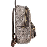 MCM Visetos Python Embossed Studded Stark Large Backpack