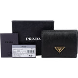 Prada Vitello Move Leather Small Trifold Wallet