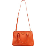 Prada Orange Saffiano Leather Galleria Handbag