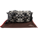 Coach Monogram Signature  Double Buckle Flap Mini Crossbody Bag