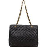 Chanel Quilted Lambskin Large CC Shopping Tote Shoulder Bag