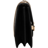 Gucci Grained Leather Interlocking GG Medium Crossbody Bag