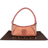 Gucci Monogram GG Suede Abbey D-Ring Pochette Shoulder Bag