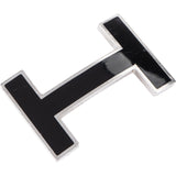 Hermès Black Leather H Emaille Buckle Belt (80)