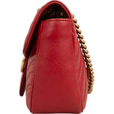 Gucci Chevron Matelassé Leather GG Marmont Medium Shoulder Crossbody Bag