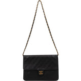 Chanel Quilted Lambskin 24K Gold Single Flap Shoulder Bag