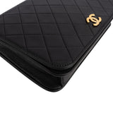 Chanel Quilted Lambskin 24K Gold Single Flap Crossbody Bag