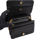 Chanel Quilted Lambskin Small Boy Wallet On Chain Crossbody Bag