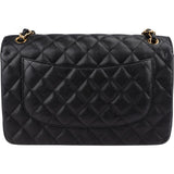 Chanel Quilted Caviar Leather Jumbo Double Flap Crossbody Bag