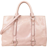 Miu Miu Vitello Lux Shine Leather Tote Satchel Handbag
