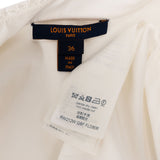 Louis Vuitton White Wool Broderie Anglaise Collar Blouse Dress (FR36)