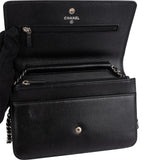 Chanel Chic Leather Camellia Wallet On Chain Crossbody Bag