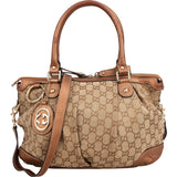 Gucci Monogram GG Canvas Sukey Satchel Handbag