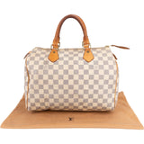 Louis Vuitton Monogram Damier Azur Speedy 30 Handbag