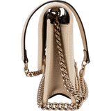 Gucci Grained Leather Interlocking GG Wallet On Chain Crossbody Bag