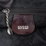 Gucci Leather Nylon Bamboo Top Handle Hobo Shoulder Bag