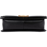 Chanel Quilted Lambskin Single Flap Medium Boy Crossbody Bag