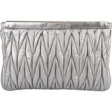 Miu Miu Metallic Matelassé Nappa Leather Clutch