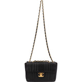 Chanel Vertical Quilted Lambskin 24K Gold Jumbo Single Flap Crossbody Bag