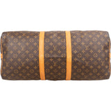 Louis Vuitton Monogram Canvas Keepall 55 Bandoulière Travel Bag
