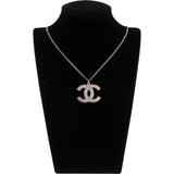 Chanel Crystal CC Emblem Necklace
