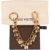 Louis Vuitton Gold Brown Pastilles Chain Key Ring Holder Bag Charm