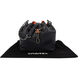 Chanel Perforated Caviar Leather Drawstring Bucket Shoulder Bag
