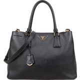 Prada Black Saffiano Leather Galleria Handbag - vintageandkickz