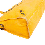 Balenciaga Yellow Leather City Handbag