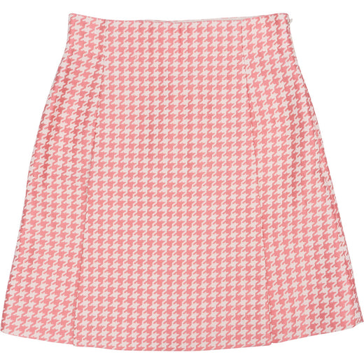 Christian Dior Pink Cotton Houndstooth Skirt (FR 36 / DE 34)