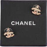 Chanel CC Pearl Enamel Stud Mini Earrings