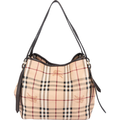 Burberry Haymarket Nova Check Hobo Shoulder Bag