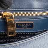 Prada Blue Saffiano Leather Shoulder Crossbody Bag