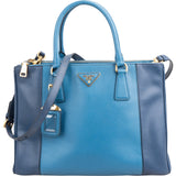 Prada Bicolor Saffiano Leather Galleria Handbag