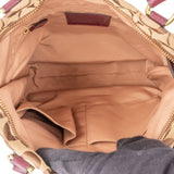 Coach Monogram Signature Stripe Tote Shoulder Bag