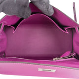 Hermès Swift Anemone Kelly Palladium 25 Sellier Handbag