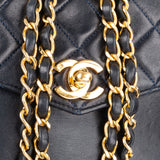 Chanel Quilted Lambskin 24K Gold Vintage Front Pocket Camera Shoulder Bag