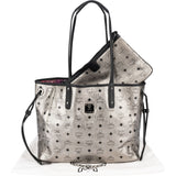MCM Monogram Visetos Metallic Liz Reversible Shopper Shoulder Bag