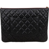 Chanel Quilted Lambskin CC Clutch