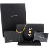 Saint Laurent Grain De Poudre Uptown Wallet On Chain Crossbody Bag